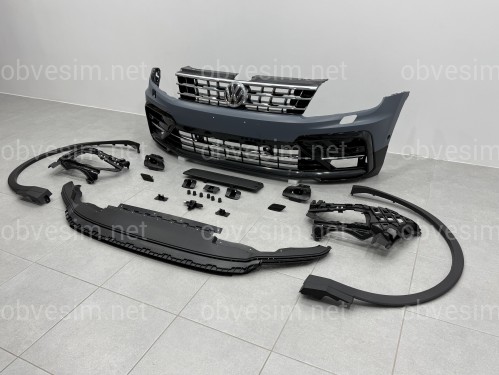 Передний бампер в сборе с арками R-Line Volkswagen Tiguan 2017-2021