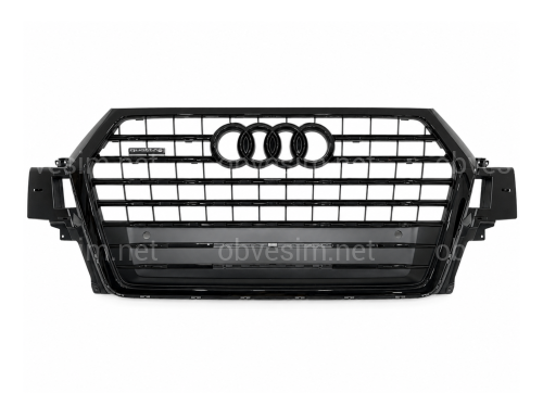 Решетка радиатора BLACK 4M0853651Q FUQ для Audi Q7 2015-2019