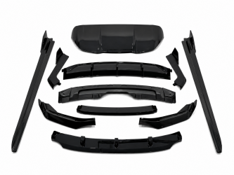 Комплект обвеса M-Performance (юбка, диффузор, лезвия, козырек) для BMW X5 F15 2014-2018, цвет черный глянец