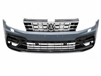 Передний бампер в сборе с арками R-Line Volkswagen Tiguan 2017-2021