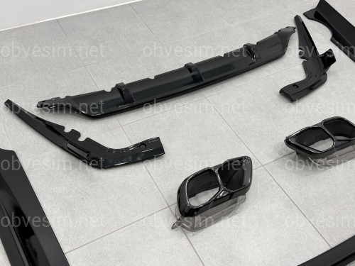 Комплект обвеса с насадками Paradigma LCI BMW X7 G07 2023+, черный глянец