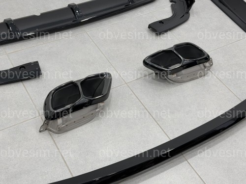 Комплект обвеса с насадками Paradigma LCI BMW X7 G07 2023+, черный глянец