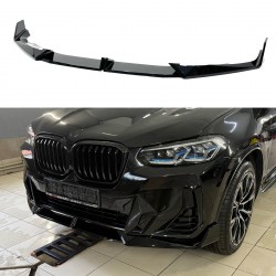 Юбка переднего бампера M-Performance LCI для BMW X3 G01 / X4 G02 2022-2024 ABS пластик, черный глянец