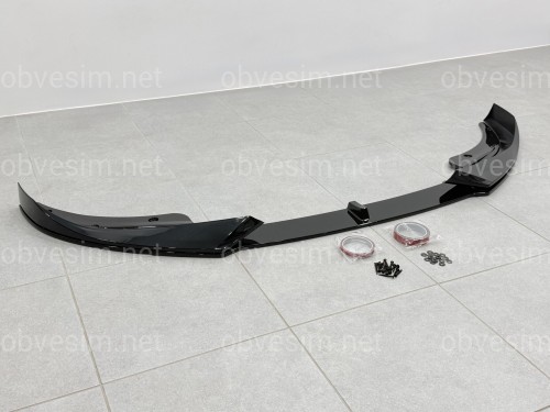 Юбка переднего бампера AC Schnitzer BMW 4 series G22 2020+ ABS пластик, черный глянец