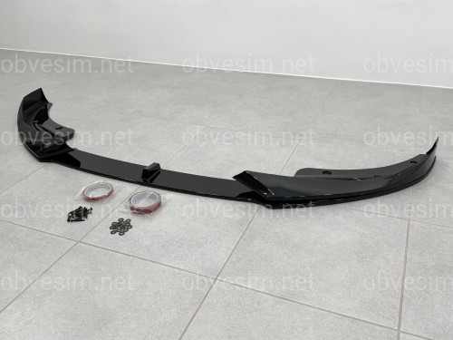 Юбка переднего бампера AC Schnitzer BMW 4 series G22 2020+ ABS пластик, черный глянец