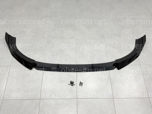 Юбка переднего бампера M-Performance для BMW X1 U11 U12 2022- ABS пластик, черный глянец