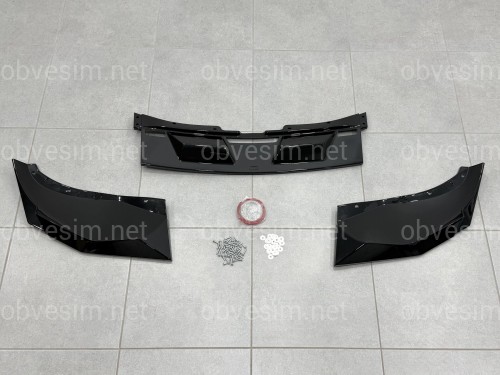 Юбка накладка переднего бампера BMW X5M G05 F95 2019-2022 ABS пластик, черный глянец