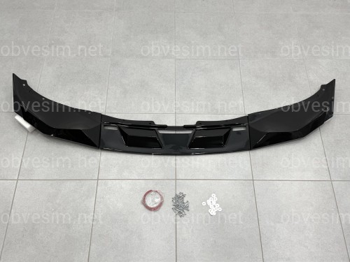 Юбка накладка переднего бампера BMW X5M G05 F95 2019-2022 ABS пластик, черный глянец