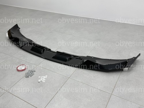 Юбка накладка переднего бампера BMW X5M G05 F95 2019-2022 ABS пластик, черный глянец