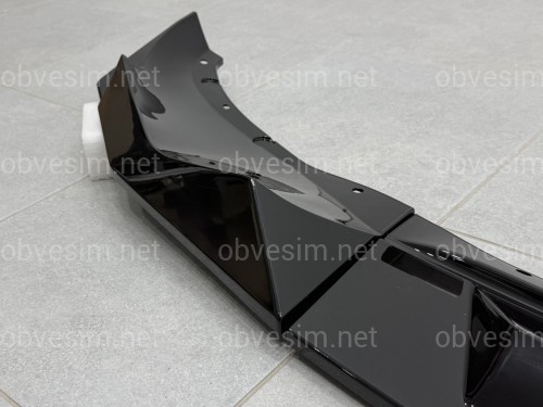Юбка накладка переднего бампера BMW X5M G05 F95 2019-2022 ABS пластик, черный глянец