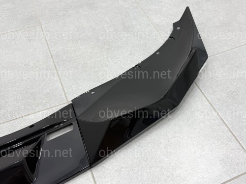Юбка накладка переднего бампера BMW X5M G05 F95 2019-2022 ABS пластик, черный глянец