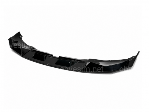 Юбка накладка переднего бампера BMW X5M G05 F95 2019-2022 ABS пластик, черный глянец