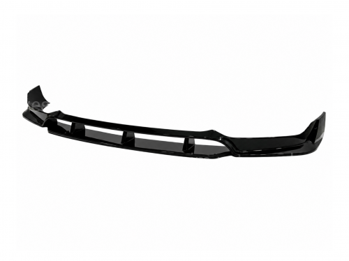 Юбка переднего бампера M paket Paradigm Black Knight для BMW X6 G06 2018-2022, цвет черный глянец
