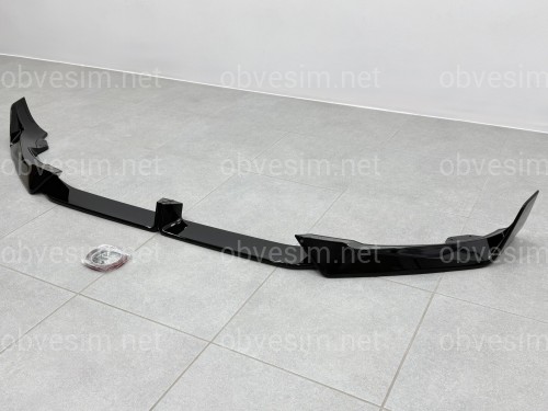 Юбка переднего бампера M paket LCI Paradigm Black Knight для BMW X6 G06 2023+, цвет черный глянец