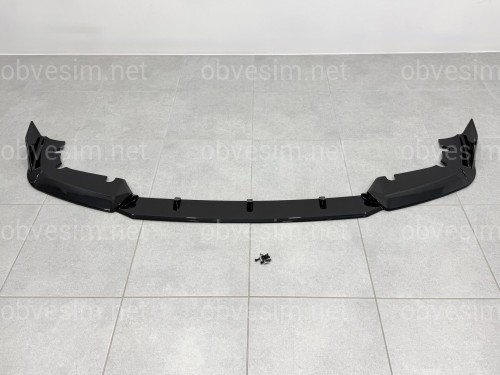 Юбка переднего бампера для BMW X5M G05 F95 2019-2022 ABS пластик, черный глянец