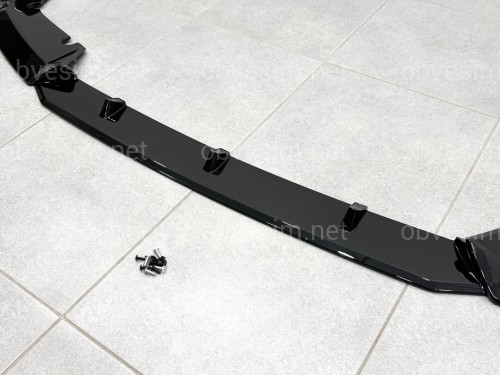 Юбка переднего бампера для BMW X5M G05 F95 2019-2022 ABS пластик, черный глянец
