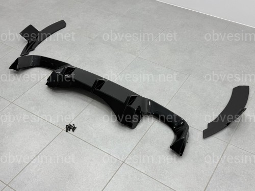 Накладки диффузора заднего бампера для BMW X5M F85 2014-2018 ABS пластик, черный глянец