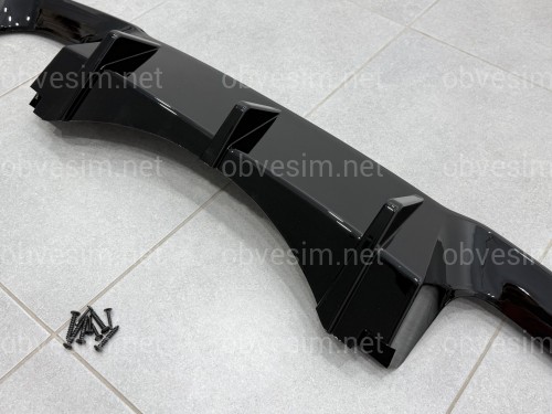 Накладки диффузора заднего бампера для BMW X5M F85 2014-2018 ABS пластик, черный глянец