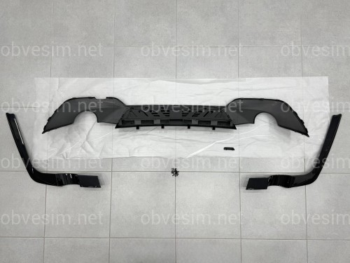 Диффузор заднего бампера с лезвиями M-Performance BMW 3 series G20 2019-2022