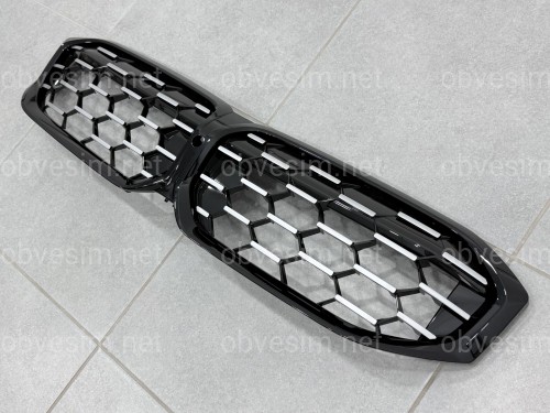 Решетка радиатора соты Black / Silver BMW 3 series G20 G21 LCI 2022+ 51135A35800
