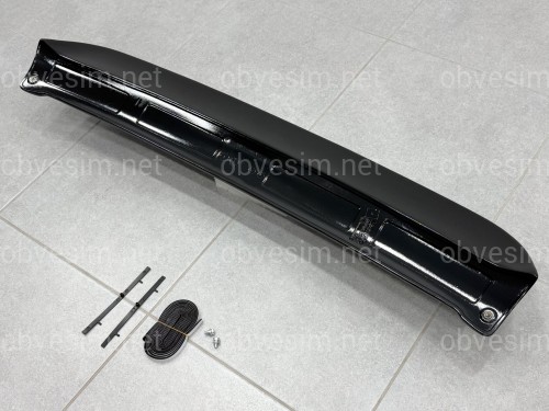 Спойлер козырек Mitsubishi Pajero Sport 2008-2016 ABS пластик, черный глянец