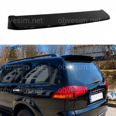 Спойлер козырек Mitsubishi Pajero Sport 2008-2016 ABS пластик, черный глянец