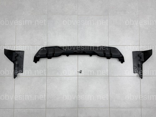 Диффузор заднего бампера M Performance BMW X5 G05 2018+ ABS пластик, цвет черный глянец
