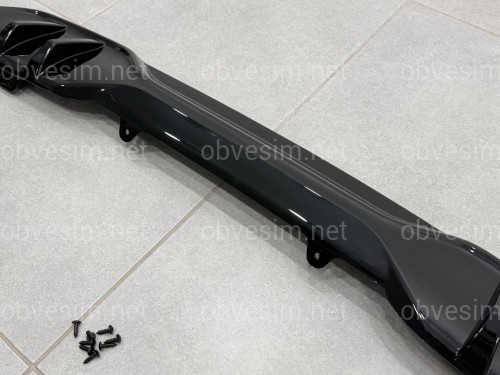 Диффузор заднего бампера M Performance BMW X5 G05 2018+ ABS пластик, цвет черный глянец