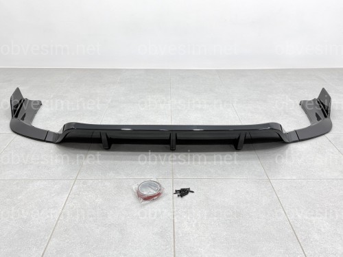 Накладки диффузора заднего бампера Paradigma BMW X6 F16 2013-2018, цвет черный глянец