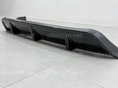 Накладки диффузора заднего бампера Paradigma BMW X6 F16 2013-2018, цвет черный глянец