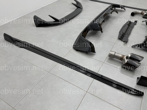 Комплект обвеса M-Performance (юбка, диффузор, лезвия, спойлер, трубы) для BMW X3 G01 2018-2021, цвет черный глянец
