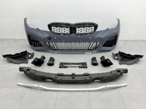 Бампер передний с решеткой M340i Shadowline BMW 3 series G20 2018-2022