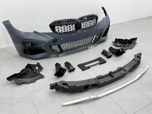 Бампер передний с решеткой M340i Shadowline BMW 3 series G20 2018-2022