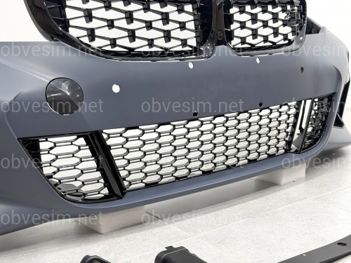 Бампер передний с решеткой M340i Shadowline BMW 3 series G20 2018-2022