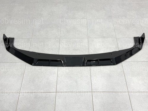 Юбка накладка переднего бампера BMW X5M G05 F95 2023+ ABS пластик, черный глянец