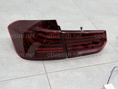 Задние LED фонари стиль CSL для BMW 3 series F30 2012-2018 красные, комплект 4шт.