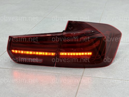 Задние LED фонари стиль CSL для BMW 3 series F30 2012-2018 красные, комплект 4шт.