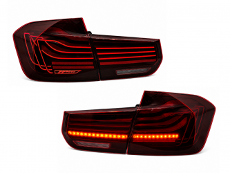 Задние LED фонари стиль CSL для BMW 3 series F30 2012-2018 красные, комплект 4шт.