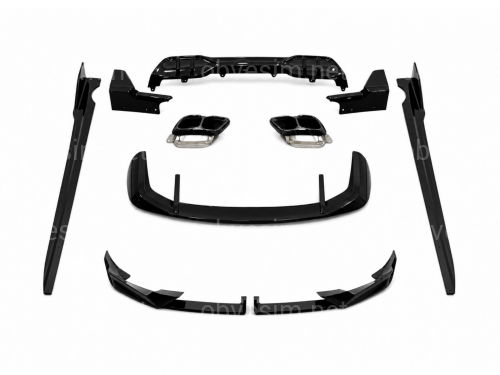 Комплект обвеса M paket LCI Paradigm для BMW X5 G05 2023+, цвет черный глянец