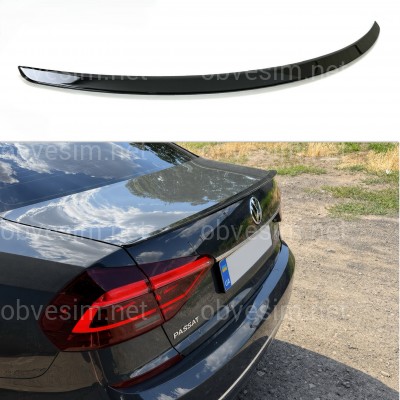 Спойлер лип Volkswagen Passat B7 B8 USA NMS 2011-2019 ABS пластик, цвет черный глянец