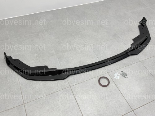 Накладка переднего бампера M-Performance BMW 3 series G20 G21 2018-2022 ABS пластик, цвет черный глянец