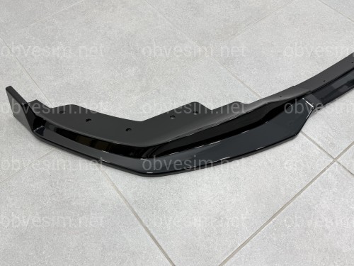 Накладка переднего бампера M-Performance BMW 3 series G20 G21 2018-2022 ABS пластик, цвет черный глянец