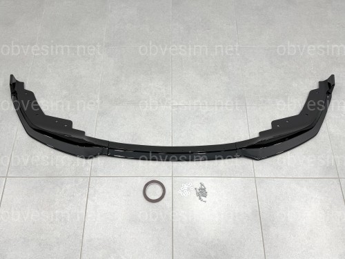 Накладка переднего бампера M-Performance BMW 3 series G20 G21 2018-2022 ABS пластик, цвет черный глянец