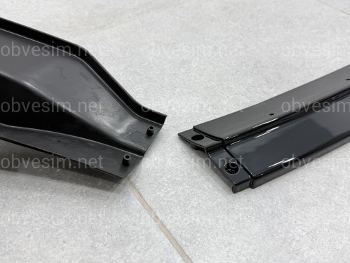 Накладка переднего бампера M-Performance BMW 3 series G20 G21 2018-2022 ABS пластик, цвет черный глянец
