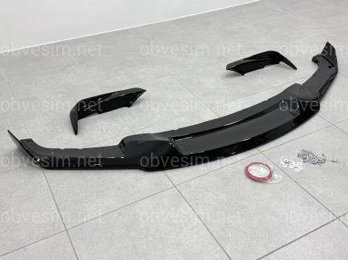 Юбка переднего бампера M-Performance MAD F30 F31 2012-2018, цвет черный глянец