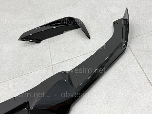 Юбка переднего бампера M-Performance MAD F30 F31 2012-2018, цвет черный глянец