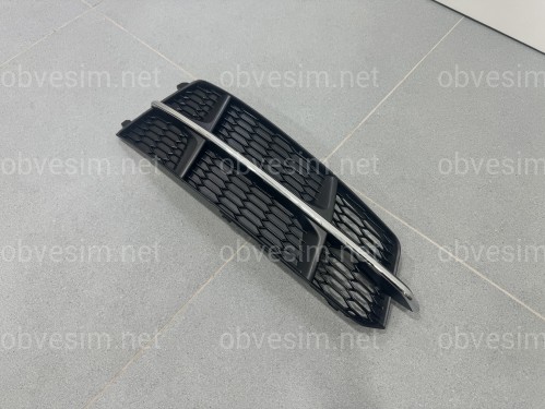 Решетка в бампер ПРАВАЯ CHROME S Line - AUDI A6 С7 2015-2017 4G0807682AN / 4G0807648B