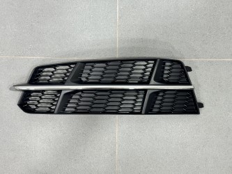 Решетка в бампер ЛЕВАЯ CHROME S Line - AUDI A6 С7 2015-2017 4G0807681AN / 4G0807647B