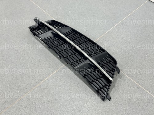 Решетка в бампер ЛЕВАЯ CHROME S Line - AUDI A6 С7 2015-2017 4G0807681AN / 4G0807647B