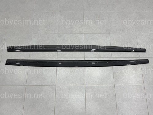 Лезвия под пороги M Paket для BMW 4 series F32 F33 2013-2020 ABS пластик, цвет черный глянец